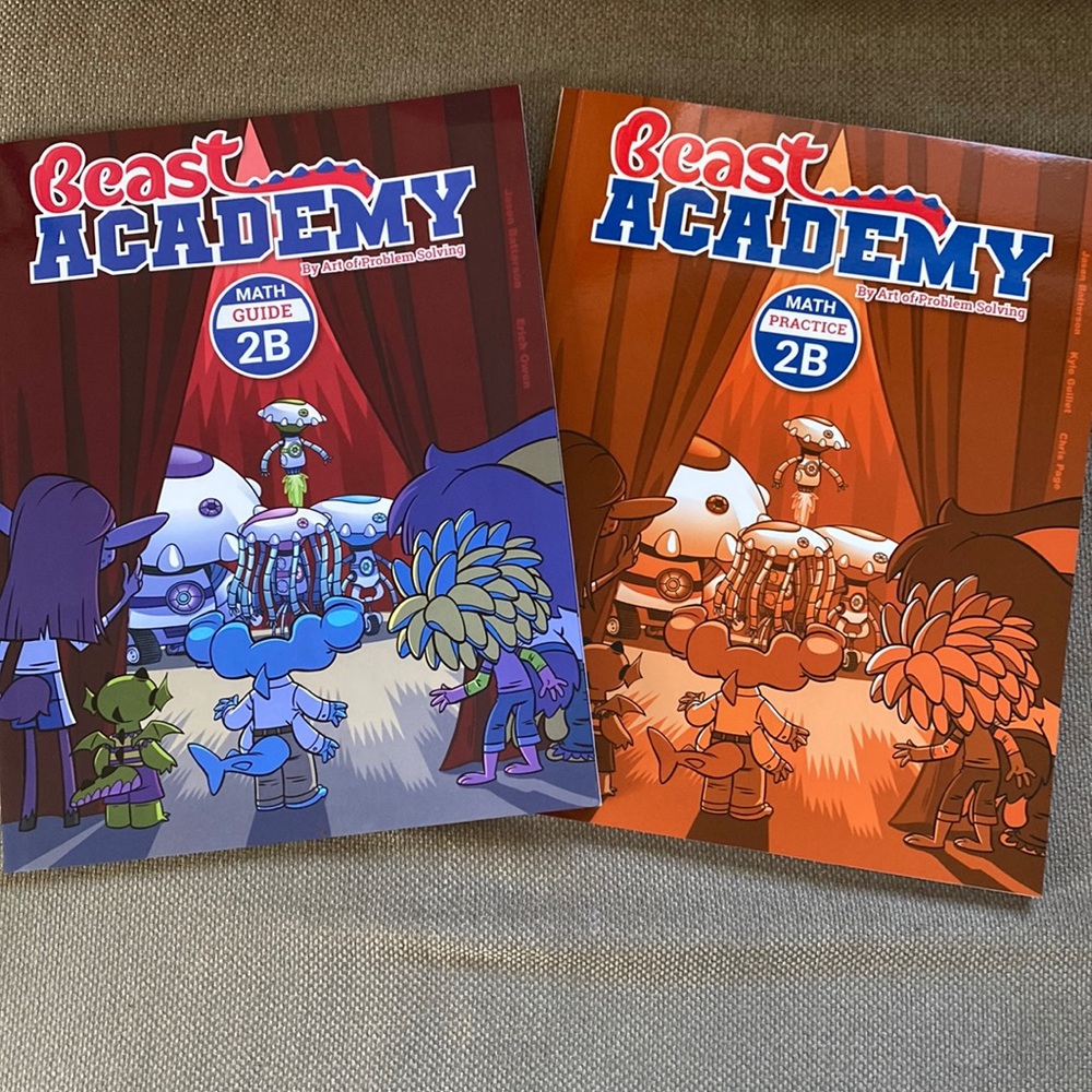 NWOT - Beast Academy Level 2B Guide and Practice Workbooks